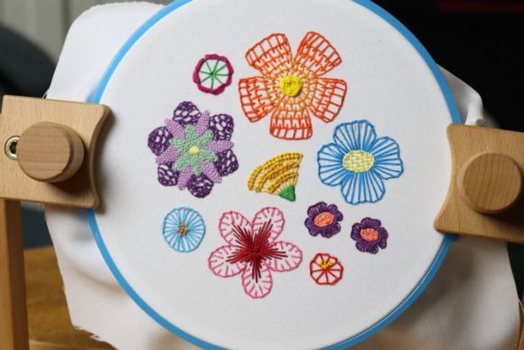 Embroidered Florals Exploring Blanket Stitch