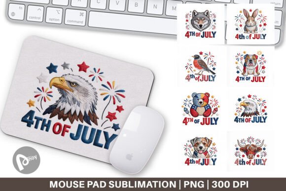 Mouse Pad 4th of July Embroidery Animal Review