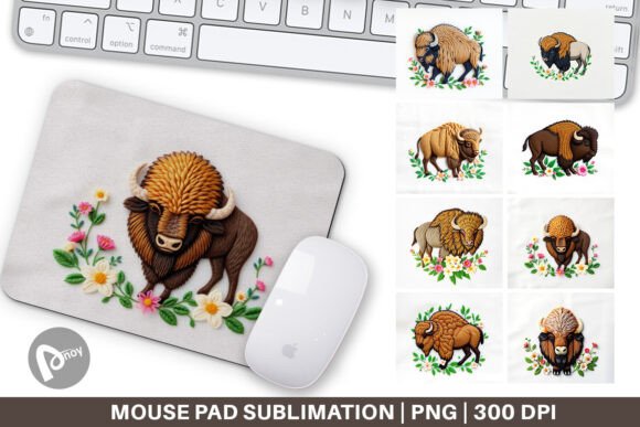 Mouse Pad Bison Embroidery Design Review