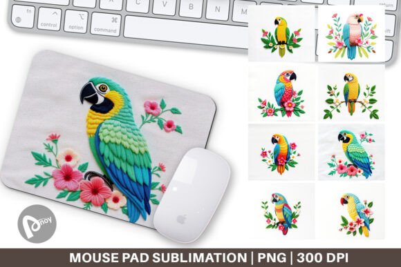 Mouse Pad Macaw Embroidery: Etsy Seller Review