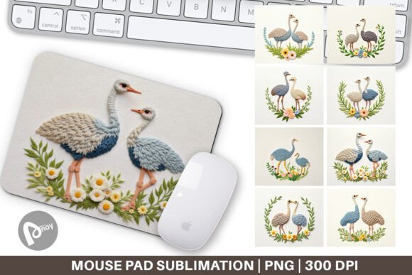 Mouse Pad Ostrich Embroidery: A Design Review for Merch