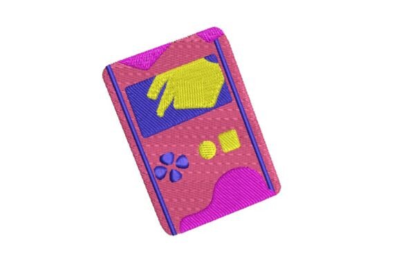 Retro 80s 90s Handheld Game Console Embroidery
