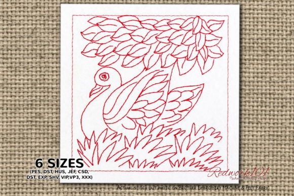 Reviewing Swan Bird Design for Holiday Embroidery