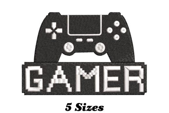 Video Gamer Embroidery Design: Playful Fun for Fabric Projects